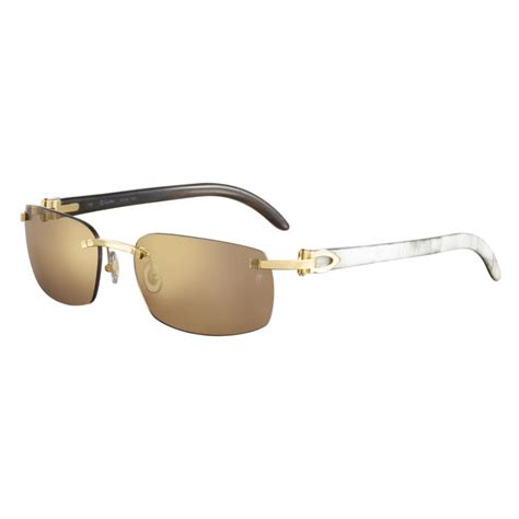 cartier white buffalo horn sunglasses|authentic cartier buffalo horn.